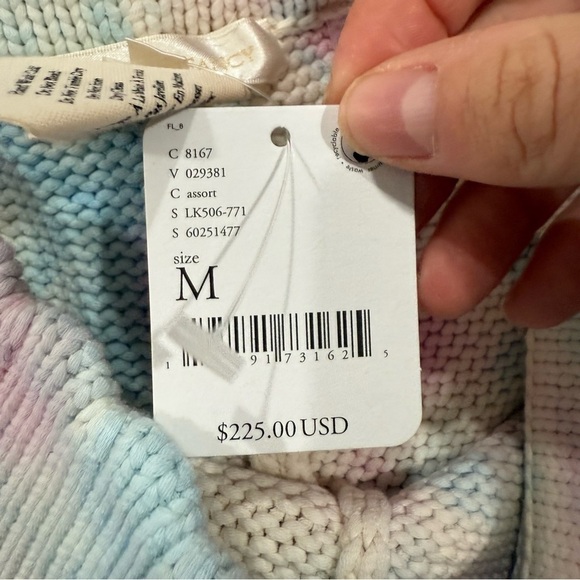 NWT LoveShackFancy Shorts Karissa Knit Scallop in Pink Tie Dye - Picture 4 of 6